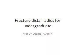 Fracture distal radius for undergraduate