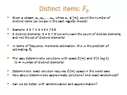 Distinct items: