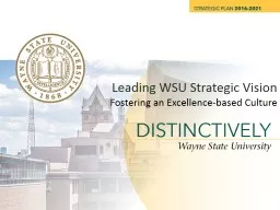 Leading WSU Strategic Vision