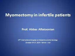 Myomectomy in infertile patients