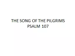 THE SONG OF THE PILGRIMS