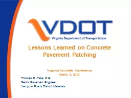 Lessons Learned on Concrete Pavement Patching