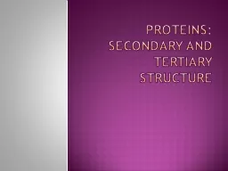 Proteins: Secondary