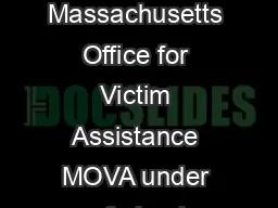 This resource guide was produced at the Trauma Center with the funding of the Massachusetts