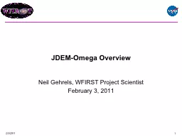 JDEM-Omega Overview