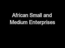 African Small and Medium Enterprises