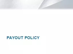 Payout Policy