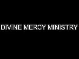 DIVINE MERCY MINISTRY