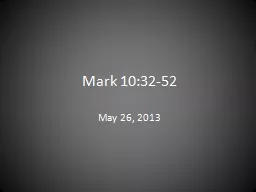 Mark 10:32-52