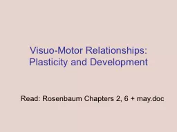 Visuo-Motor Relationships:
