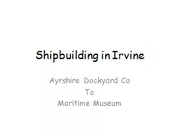 Shipbuilding in Irvine