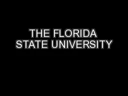 THE FLORIDA STATE UNIVERSITY