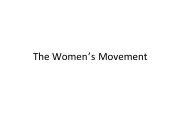 The Women’s Movement
