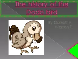 The history of the Dodo bird
