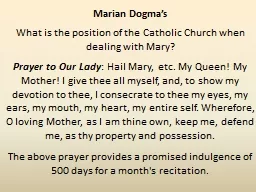 Marian Dogma’s