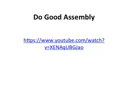 Do Good Assembly