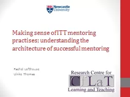 Making sense of ITT mentoring practises; understanding the