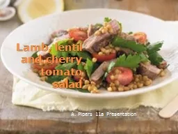 Lamb, lentil and cherry tomato salad