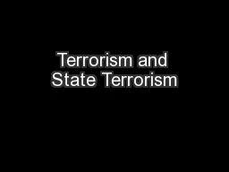 Terrorism and State Terrorism