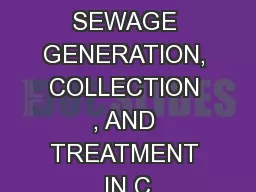 DOMESTIC SEWAGE GENERATION, COLLECTION , AND TREATMENT IN C