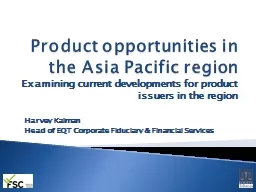 Product opportunities in the Asia Pacific region