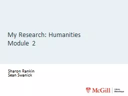 My Research: Humanities