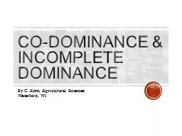 Co-Dominance & Incomplete Dominance