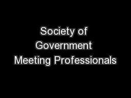 Society of Government Meeting Professionals