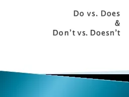 Do vs. Does