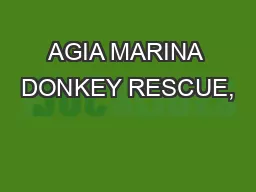AGIA MARINA DONKEY RESCUE,