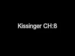 Kissinger CH:8