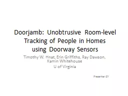 Doorjamb: Unobtrusive Room-level Tracking of People in Home