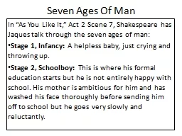 Seven Ages Of Man