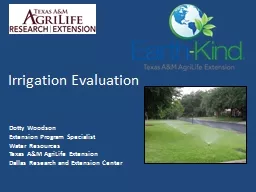 Irrigation Evaluation
