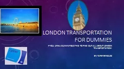 LONDON TRANSPORTATION FOR DUMMIES