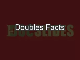 Doubles Facts