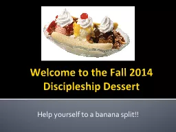 Welcome to the Fall 2014 Discipleship