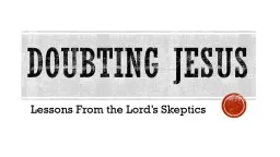 Doubting Jesus
