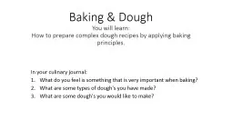 Baking & Dough