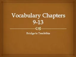 Vocabulary Chapters 9-13