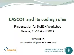 CASCOT and its coding rules