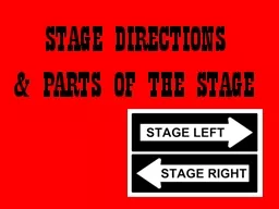 STAGE DIRECTIONS