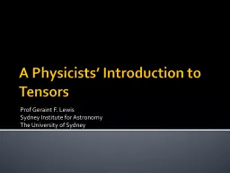 A Physicists’ Introduction to Tensors