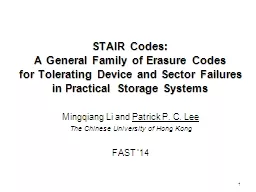 1 STAIR Codes: