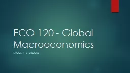 ECO 120 - Global Macroeconomics