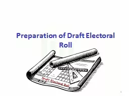 Preparation of Draft Electoral Roll