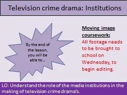 Television crime drama: Institutions
