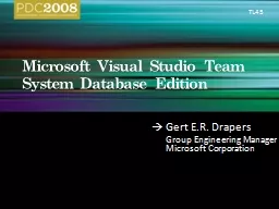 Microsoft Visual Studio Team System Database Edition