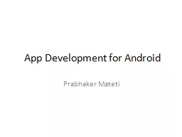 App Development for Android