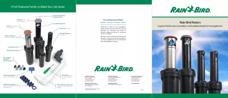 Rain Bird Rotors Superior Performance Versatility and Durability Ready for Any Application